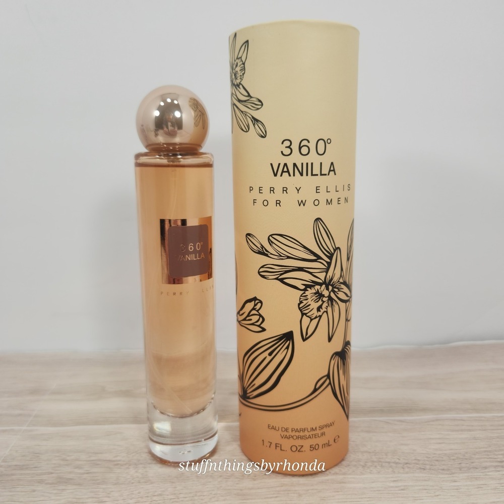 360 Vanilla Perry Ellis Perfume EDP Women 1.7 oz / 50 ml Spray NIB - HTF